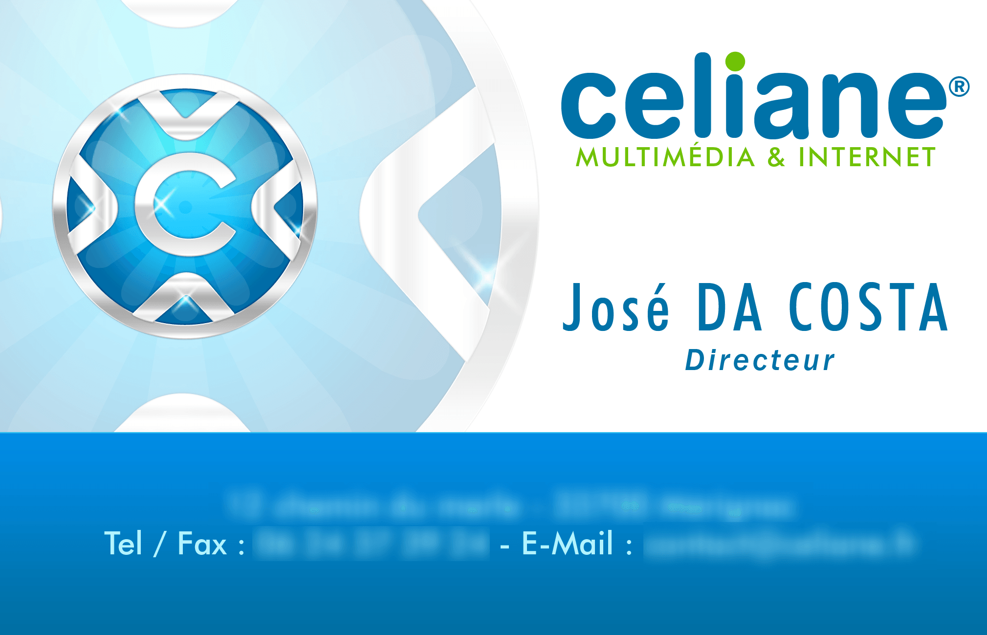 Carte de visite Celiane - Jose DA COSTA, Directeur