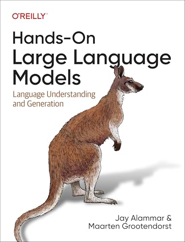 Couverture du livre Hands-On Large Language Models de Jay Alammar et Maarten Grootendorst (O'Reilly, 2024), guide visuel et pratique sur les LLM