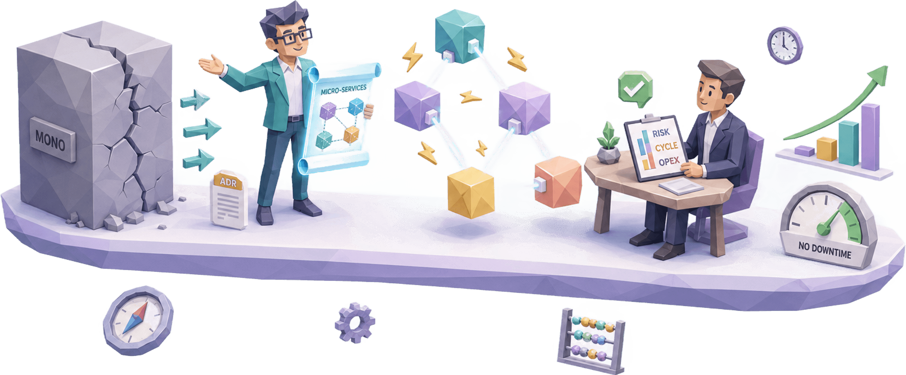 Migration d'un monolithe vers des modules autonomes via event-driven et service mesh, défendue en langage business (risque, cycle, OPEX) — Jose DA COSTA